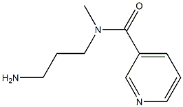 N-(3-aminopropyl)-N-methylpyridine-3-carboxamide,,结构式