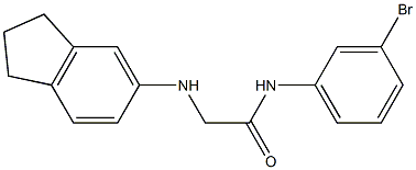 N-(3-bromophenyl)-2-(2,3-dihydro-1H-inden-5-ylamino)acetamide Structure