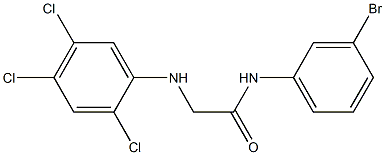 N-(3-bromophenyl)-2-[(2,4,5-trichlorophenyl)amino]acetamide Structure