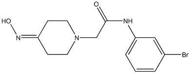 N-(3-bromophenyl)-2-[4-(hydroxyimino)piperidin-1-yl]acetamide Structure