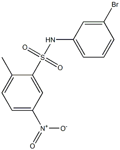 N-(3-bromophenyl)-2-methyl-5-nitrobenzene-1-sulfonamide Structure