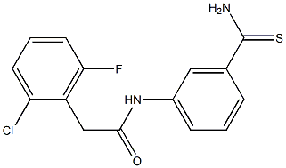 N-(3-carbamothioylphenyl)-2-(2-chloro-6-fluorophenyl)acetamide Structure