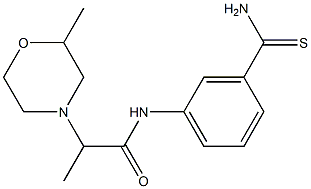 N-(3-carbamothioylphenyl)-2-(2-methylmorpholin-4-yl)propanamide Structure