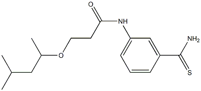 N-(3-carbamothioylphenyl)-3-[(4-methylpentan-2-yl)oxy]propanamide 化学構造式