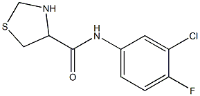 N-(3-chloro-4-fluorophenyl)-1,3-thiazolidine-4-carboxamide,,结构式