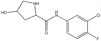 N-(3-chloro-4-fluorophenyl)-4-hydroxypyrrolidine-2-carboxamide Struktur