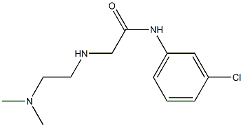 N-(3-chlorophenyl)-2-{[2-(dimethylamino)ethyl]amino}acetamide,,结构式