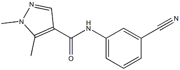 N-(3-cyanophenyl)-1,5-dimethyl-1H-pyrazole-4-carboxamide Structure