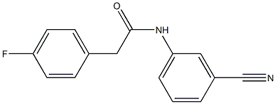 N-(3-cyanophenyl)-2-(4-fluorophenyl)acetamide 化学構造式