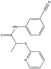 N-(3-cyanophenyl)-2-(pyridin-2-ylsulfanyl)propanamide Structure