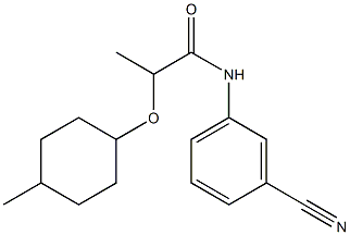 N-(3-cyanophenyl)-2-[(4-methylcyclohexyl)oxy]propanamide Structure