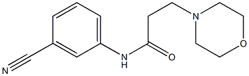 N-(3-cyanophenyl)-3-(morpholin-4-yl)propanamide Structure