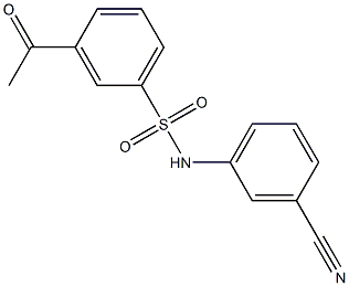 N-(3-cyanophenyl)-3-acetylbenzene-1-sulfonamide Struktur