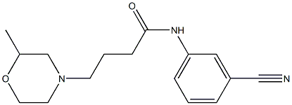 N-(3-cyanophenyl)-4-(2-methylmorpholin-4-yl)butanamide,,结构式