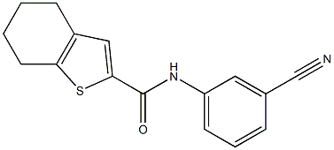 N-(3-cyanophenyl)-4,5,6,7-tetrahydro-1-benzothiophene-2-carboxamide 结构式