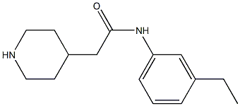 N-(3-ethylphenyl)-2-piperidin-4-ylacetamide Struktur