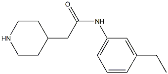 N-(3-ethylphenyl)-2-piperidin-4-ylacetamide Structure