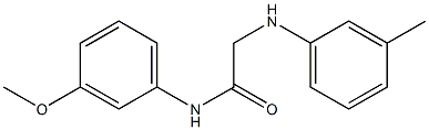 N-(3-methoxyphenyl)-2-[(3-methylphenyl)amino]acetamide,,结构式