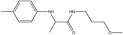 N-(3-methoxypropyl)-2-[(4-methylphenyl)amino]propanamide,,结构式