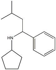 N-(3-methyl-1-phenylbutyl)cyclopentanamine,,结构式