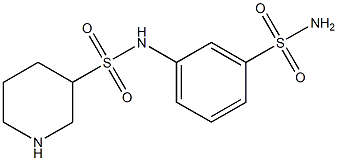 N-(3-sulfamoylphenyl)piperidine-3-sulfonamide 化学構造式