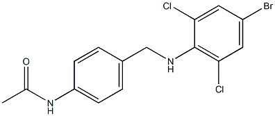 N-(4-{[(4-bromo-2,6-dichlorophenyl)amino]methyl}phenyl)acetamide Structure