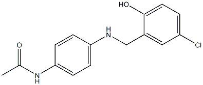 N-(4-{[(5-chloro-2-hydroxyphenyl)methyl]amino}phenyl)acetamide,,结构式