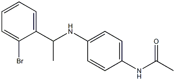 N-(4-{[1-(2-bromophenyl)ethyl]amino}phenyl)acetamide Structure