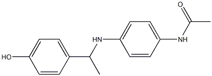 N-(4-{[1-(4-hydroxyphenyl)ethyl]amino}phenyl)acetamide Struktur