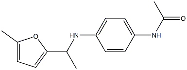 N-(4-{[1-(5-methylfuran-2-yl)ethyl]amino}phenyl)acetamide 化学構造式