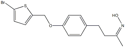 N-(4-{4-[(5-bromothiophen-2-yl)methoxy]phenyl}butan-2-ylidene)hydroxylamine Struktur