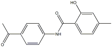 N-(4-acetylphenyl)-2-hydroxy-4-methylbenzamide Struktur