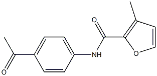 N-(4-acetylphenyl)-3-methyl-2-furamide Struktur