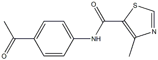 N-(4-acetylphenyl)-4-methyl-1,3-thiazole-5-carboxamide 结构式