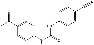N-(4-acetylphenyl)-N'-(4-cyanophenyl)urea Struktur