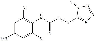 N-(4-amino-2,6-dichlorophenyl)-2-[(1-methyl-1H-1,2,3,4-tetrazol-5-yl)sulfanyl]acetamide Struktur