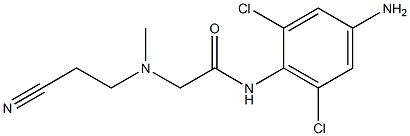 N-(4-amino-2,6-dichlorophenyl)-2-[(2-cyanoethyl)(methyl)amino]acetamide Structure