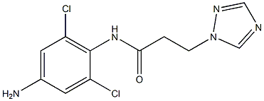 N-(4-amino-2,6-dichlorophenyl)-3-(1H-1,2,4-triazol-1-yl)propanamide Struktur
