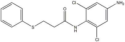 N-(4-amino-2,6-dichlorophenyl)-3-(phenylsulfanyl)propanamide,,结构式