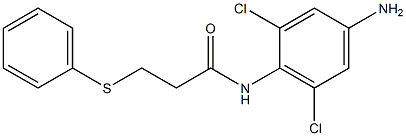 N-(4-amino-2,6-dichlorophenyl)-3-(phenylsulfanyl)propanamide Structure