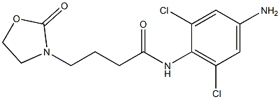 N-(4-amino-2,6-dichlorophenyl)-4-(2-oxo-1,3-oxazolidin-3-yl)butanamide Struktur