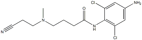 N-(4-amino-2,6-dichlorophenyl)-4-[(2-cyanoethyl)(methyl)amino]butanamide Structure