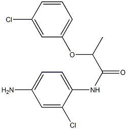 N-(4-amino-2-chlorophenyl)-2-(3-chlorophenoxy)propanamide 结构式