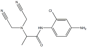 N-(4-amino-2-chlorophenyl)-2-[bis(cyanomethyl)amino]propanamide,,结构式