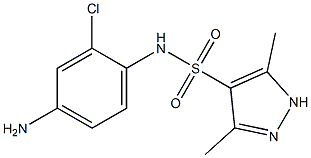 N-(4-amino-2-chlorophenyl)-3,5-dimethyl-1H-pyrazole-4-sulfonamide 结构式