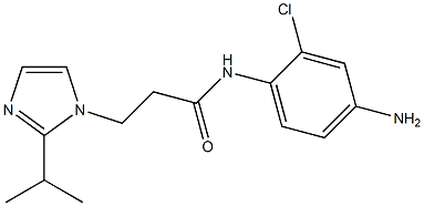 N-(4-amino-2-chlorophenyl)-3-[2-(propan-2-yl)-1H-imidazol-1-yl]propanamide 化学構造式