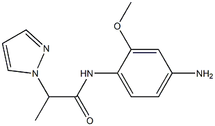 N-(4-amino-2-methoxyphenyl)-2-(1H-pyrazol-1-yl)propanamide 化学構造式