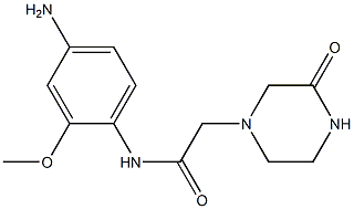 N-(4-amino-2-methoxyphenyl)-2-(3-oxopiperazin-1-yl)acetamide Struktur