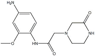 N-(4-amino-2-methoxyphenyl)-2-(3-oxopiperazin-1-yl)acetamide,,结构式