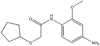 N-(4-amino-2-methoxyphenyl)-2-(cyclopentyloxy)acetamide 化学構造式